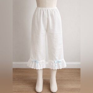 Vintage Eyelet Bloomers with Baby Blue Bows